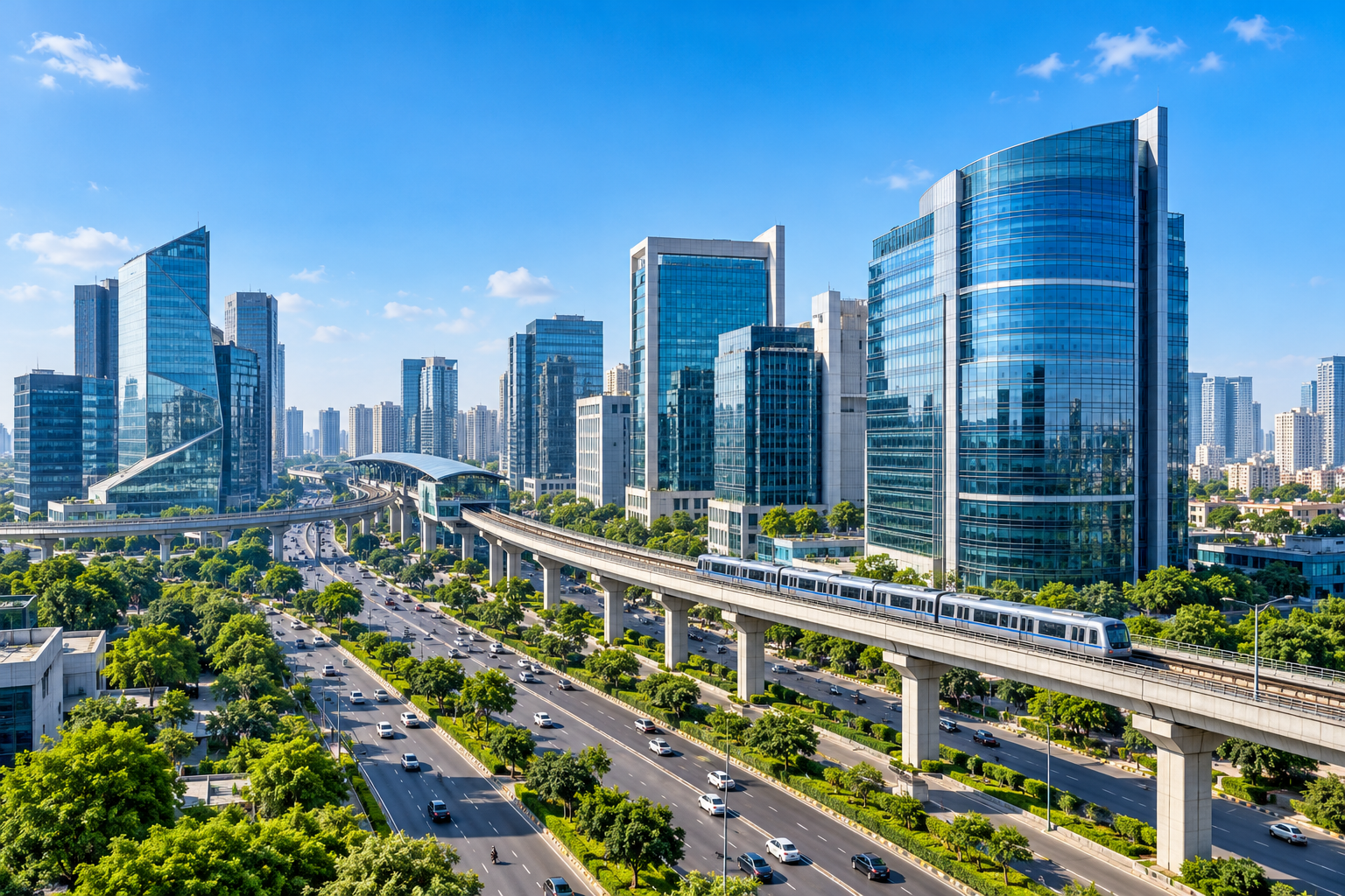 Illustrative view of Gurugram.
